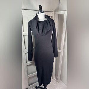Club Monaco Black Cowl Neck Sweater Dress small New No Tags